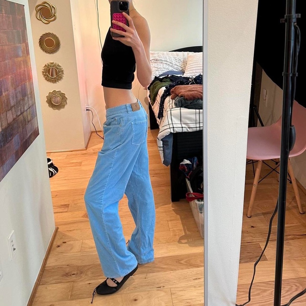 Ralph Lauren Light Blue Corduroy Jeans - Picture 2 of 5